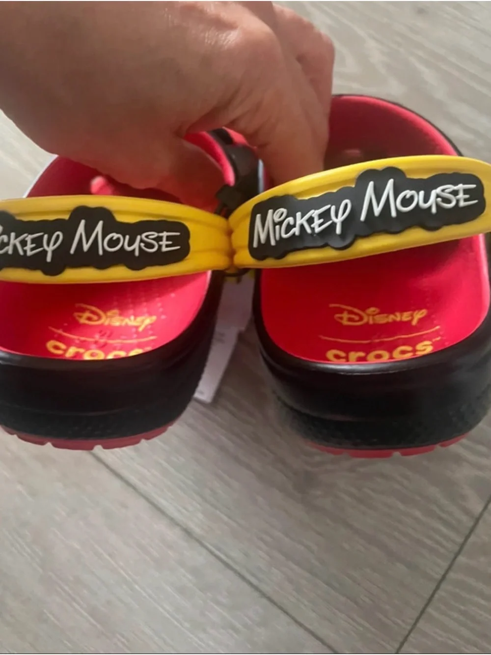 CROCS Kids' Mickey Mouse Black, Red & Yellow Clog Sandals